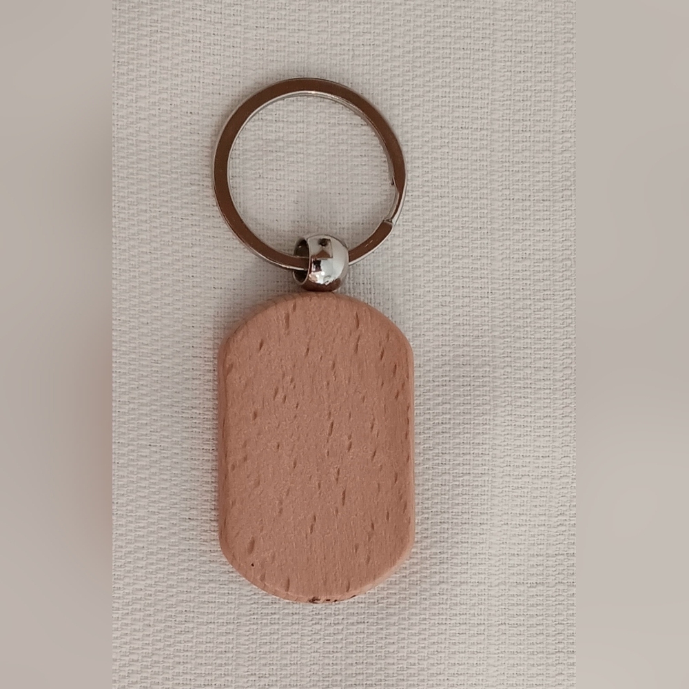 Cute Mushroom Wooden Keychain - Picture 3 of 3